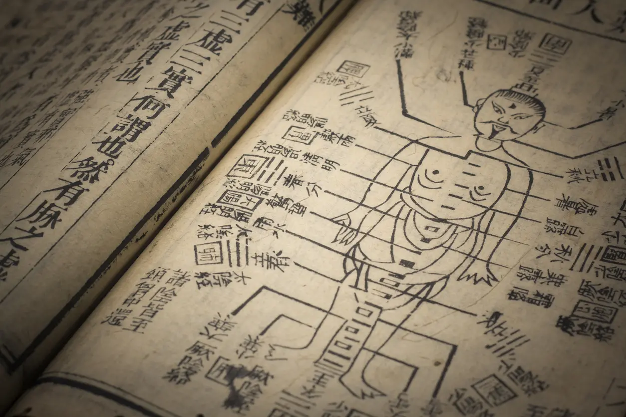 Chinese traditional medicine ancient book "this is very old Chinese traditional herbal medicine ancient book,from qing dynasty have more than 100 years.the book records the use of acupuncture,herbal medicine and book of changes with chinese script.It is preserved complete by my grandfather.Thank you download this image,plese click the lightbox to see more similar portfolio:"